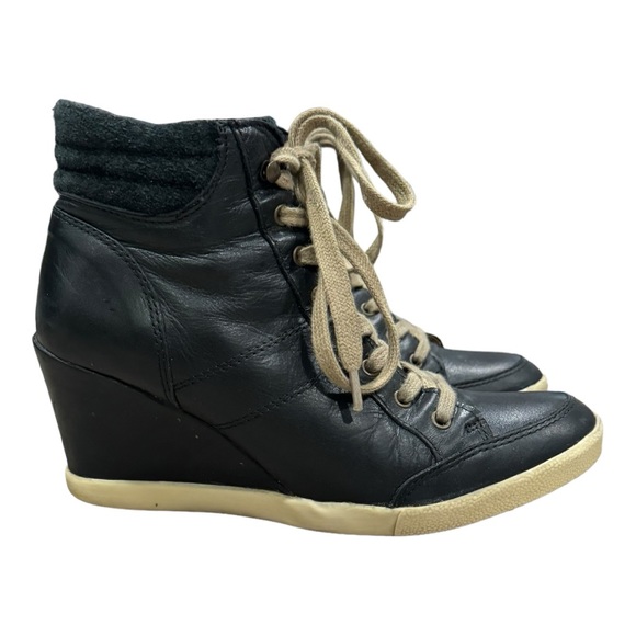 Miz Mooz Women’s Black Hidden Wedge Sneakers Size 38 - Picture 7 of 15